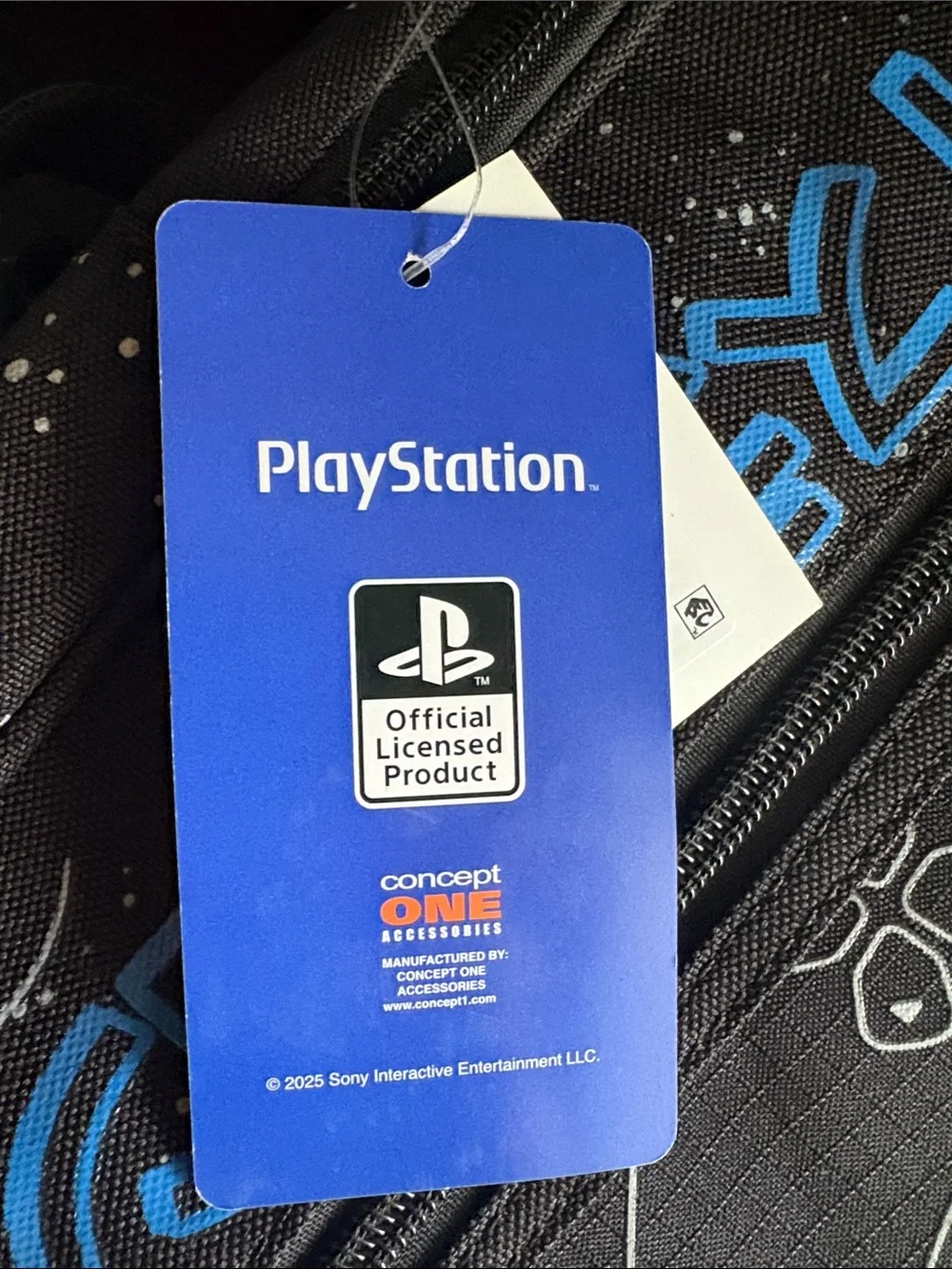 Sony PlayStation Black Travel Pouch/Sling with Blue Graphic Controller Design